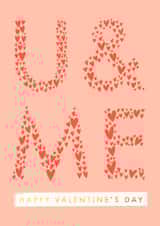 You and me hearts card created by Alissa Thaler