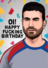Roy Kent from Ted Lasso Birthday Card created by All Things Banter