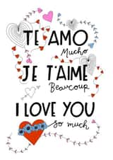 Te Amo Valentine's Card created by The Adorned Page