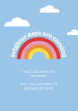 Brighter days are coming thinking of you card created by Amy Watkinson