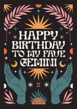 Happy Birthday To My Fave Gemini Card created by Oh Ellie Studio