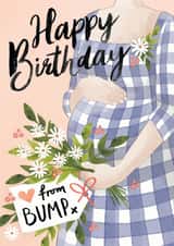 Mummy to be with love from the bump, birthday card created by Making Meadows Ltd