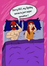 Too sensitive spidey created by Chris Oldham