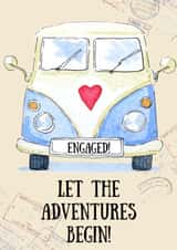 Engagement adventure card - vw illustrated card created by Kate Garrett