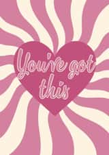 You’ve got this, supportive pink card created by Alexis Inks Studio