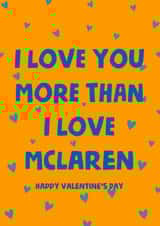 I love you more than I love mclaren created by Millie Stockill