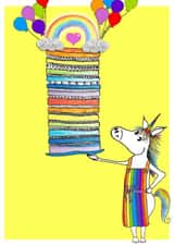 Rainbow Unicorn Birthday Card created by The Ricketty Desk