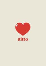 Ditto (i love you) card created by Amy Watkinson