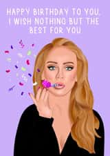 Adele Funny Birthday Card created by Amy Florence Design
