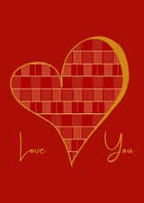Love You Kente Heart Red created by The Copper Fruit