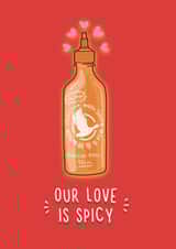 Sriracha Mayo spicy Valentines card created by Ice Cream Lady
