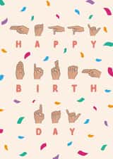 ASL American Sign Language Birthday Card created by Cards from Designers
