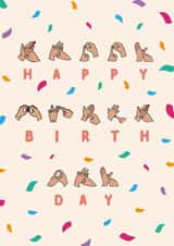 BSL British Sign Language Birthday Card created by Cards from Designers