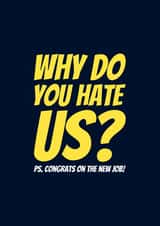 Why Do You Hate Use Funny New Job Card created by Simon