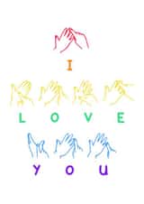 I love You - Rainbow, BSL, British Sign Language created by Charlotte