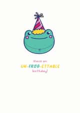 Cute Frog Birthday Card created by Bronte Laura Illustration