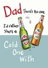 Share a beer with Dad. Perfect for Father's Day , Birthday, or just because. created by Ally Marie Illustration