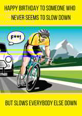 Rude Cycling Card created by Jan Munro