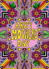 Pretty Mothers Day Card - 70s - Happy Mothers Day created by Ailish Beadle