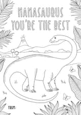 Cute Mothers Day Card - Nana - Dinosaur - Nanasaurus You're The Best created by Zoe-Claire