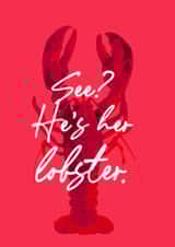 See? He's her Lobster Valentine's Card created by Daisy O'Grady