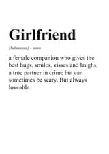 Girlfriend definition created by TwinFinDesigns