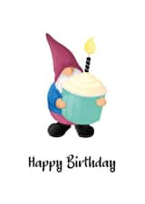 Happy Birthday Cupcake Card 1000 created by Laver Illustration