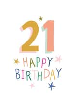 Classic Birthday Card - For Her - 21st created by Pablo and Pickle Studio