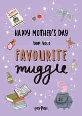 Harry Potter Favourite Muggle Mother's Day card 1001 created by Cardology
