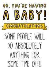 New Baby Maternity Leave Card created by Just Jojo