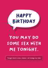 Happy Birthday Sex Card. created by Norm & Then