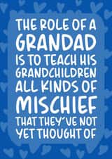 'All Kinds of Mischief' Cute Birthday Card for Grandad  created by Brogan Thomas