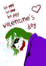 Dark Knight Heath Ledger Joker Valentine Card 1000 created by The Savage Geek