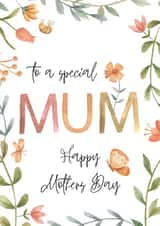 To a special Mum Happy Mothers Day created by Isla and Elizabeth Prints