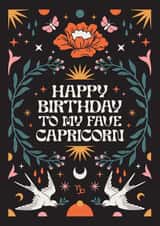 Happy Birthday To My Fave Capricorn Card created by Oh Ellie Studio