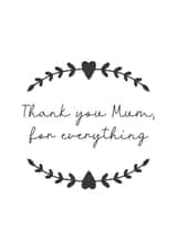 Thank you Mum Mother's Day card created by Audrey & Coco