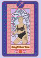 Fun Birthday Card - Sagittarius - Birthday created by Emily Nash