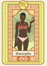 Modern Birthday Card - Scorpio - Astrology created by Emily Nash