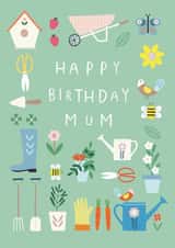 Mum gardening Birthday card created by Sally Payne Design