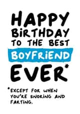 Best Boyfriend Birthday Card created by Waffle & Faff