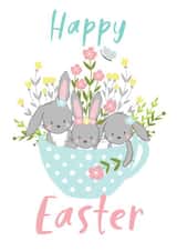 Cute Easter bunnies. created by Natalia Blyzen
