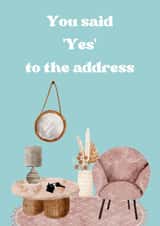Pretty Trendy New Home Card - Bohemian - You Said Yes To The Address created by Char's Designs