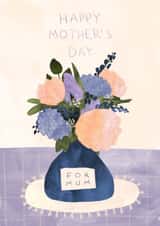 Pretty Mothers Day Card - For Mum - Flowers - Happy Mother's Day created by Moonflower design