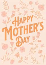 Mother's Day - Modern Vintage Floral - Mum Grandma Stepmother Happy Mother's Day created by The Westland Pick Up