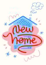 Cute Contemporary New Home Card - House created by Angharad Ffion Design