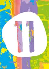 Bright and fun 11th Birthday Card created by size3art