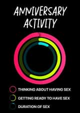 Cheeky Fitness App Anniversary Card - Anniversary Activity - Getting Ready To Have Sex created by Rosewood Design