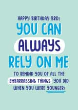 Embarrassing Brother Birthday Card created by Lucy Marie Design