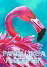 Party like a FLOCKstar flamingo card created by Easely Does It