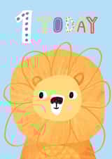 first birthday card created by Natalya Vasileva